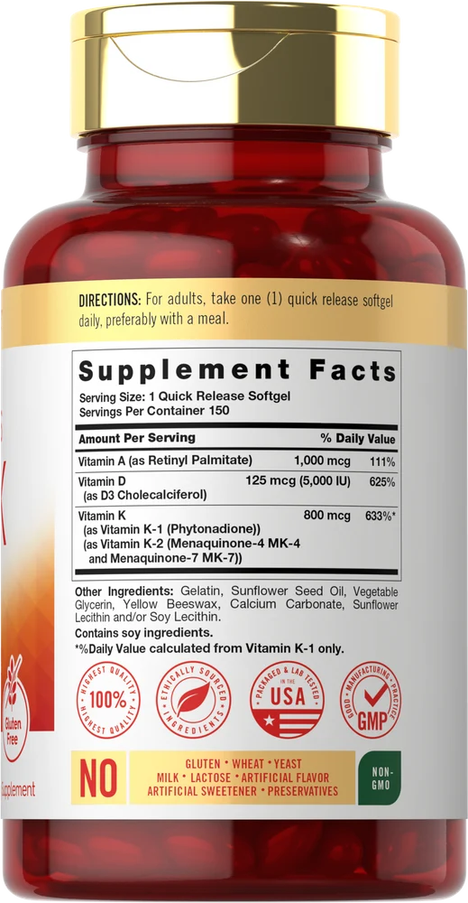 Vitamin ADK | 150 Softgels - Image 2