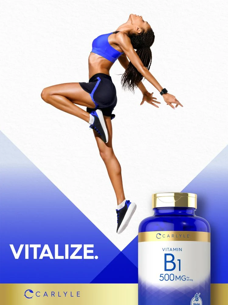 Vitamin B-1 500mg per serving | 200 Caplets - Image 6