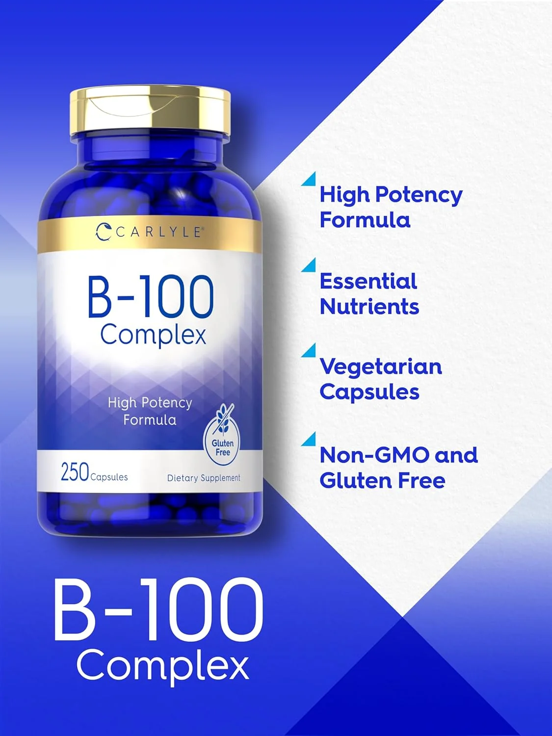 Vitamin B-100 Complex | 250 Capsules - Image 4