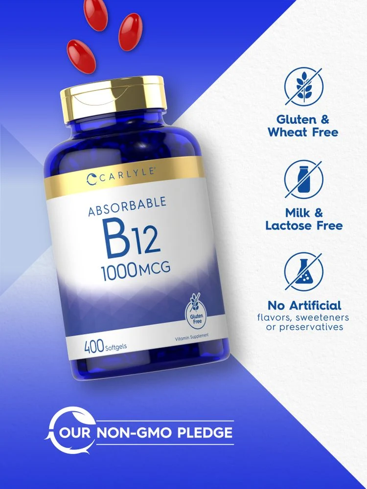 Vitamin B-12 1000mcg | 400 Softgels - Image 4