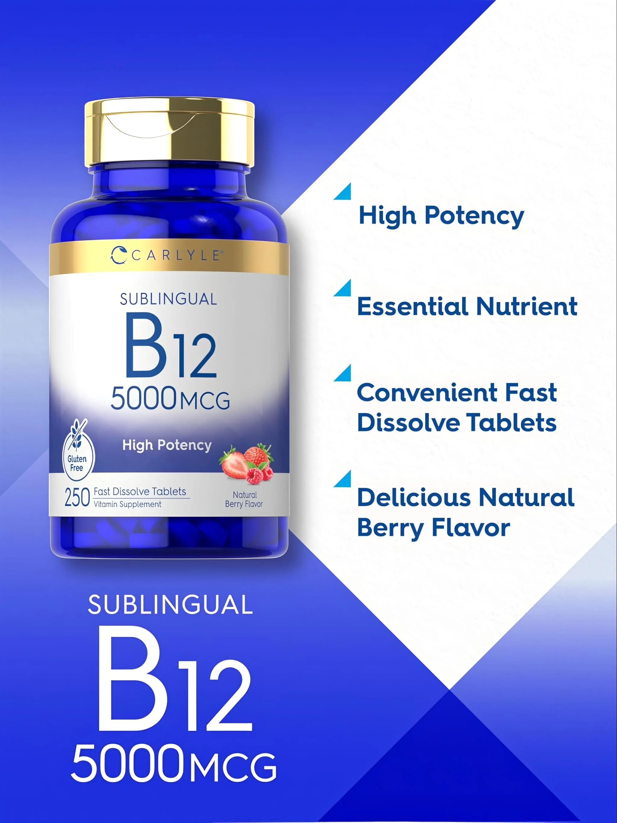Vitamin B-12 5000mcg | 250 Tablets - Image 4
