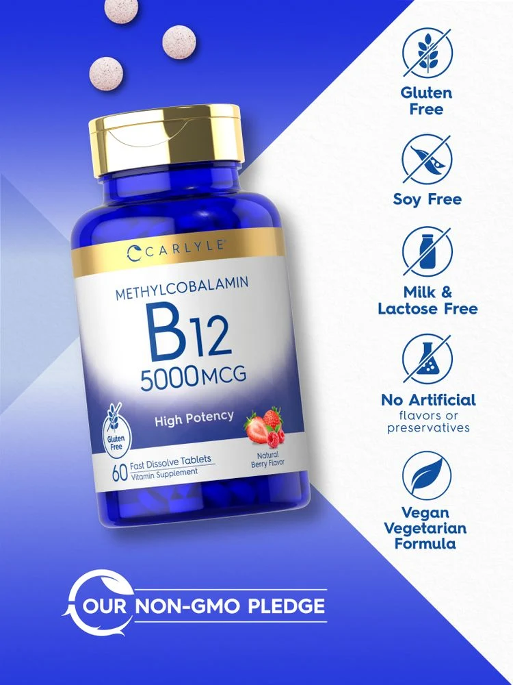 Vitamin B-12 5000mcg | 60 Tablets - Image 5