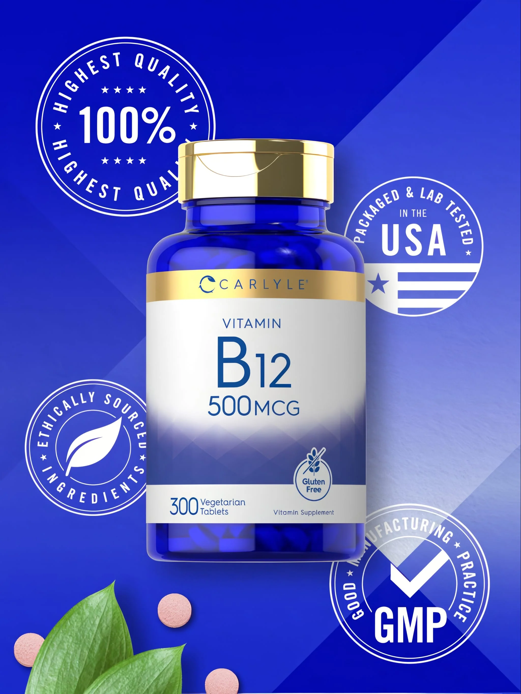 Vitamin B-12 500mcg | 300 Tablets - Image 5