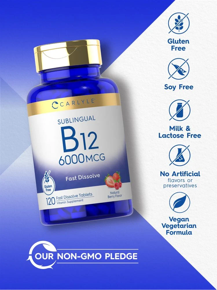 Vitamin B-12 6000 mcg | 120 Tablets - Image 4