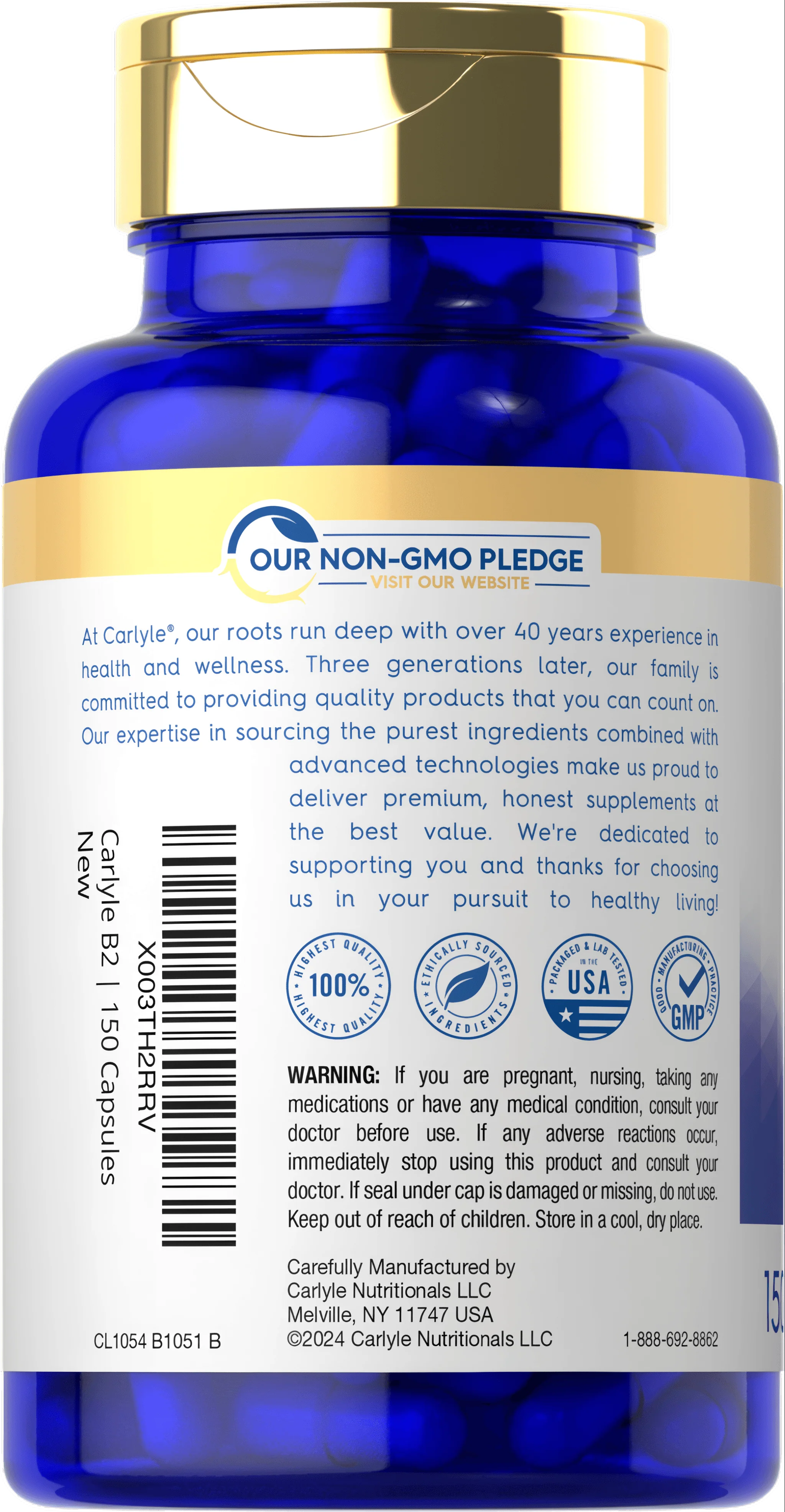 Vitamin B-2 200mg per serving | 150 Capsules - Image 3