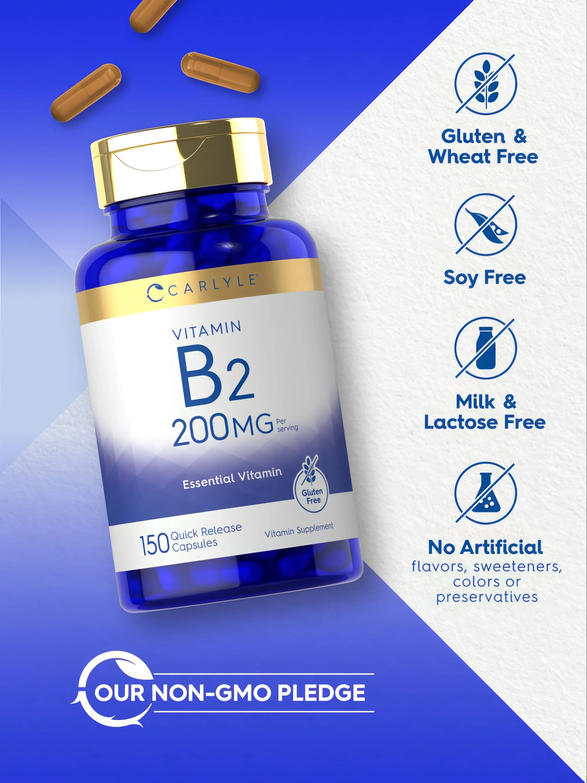 Vitamin B-2 200mg per serving | 150 Capsules - Image 5