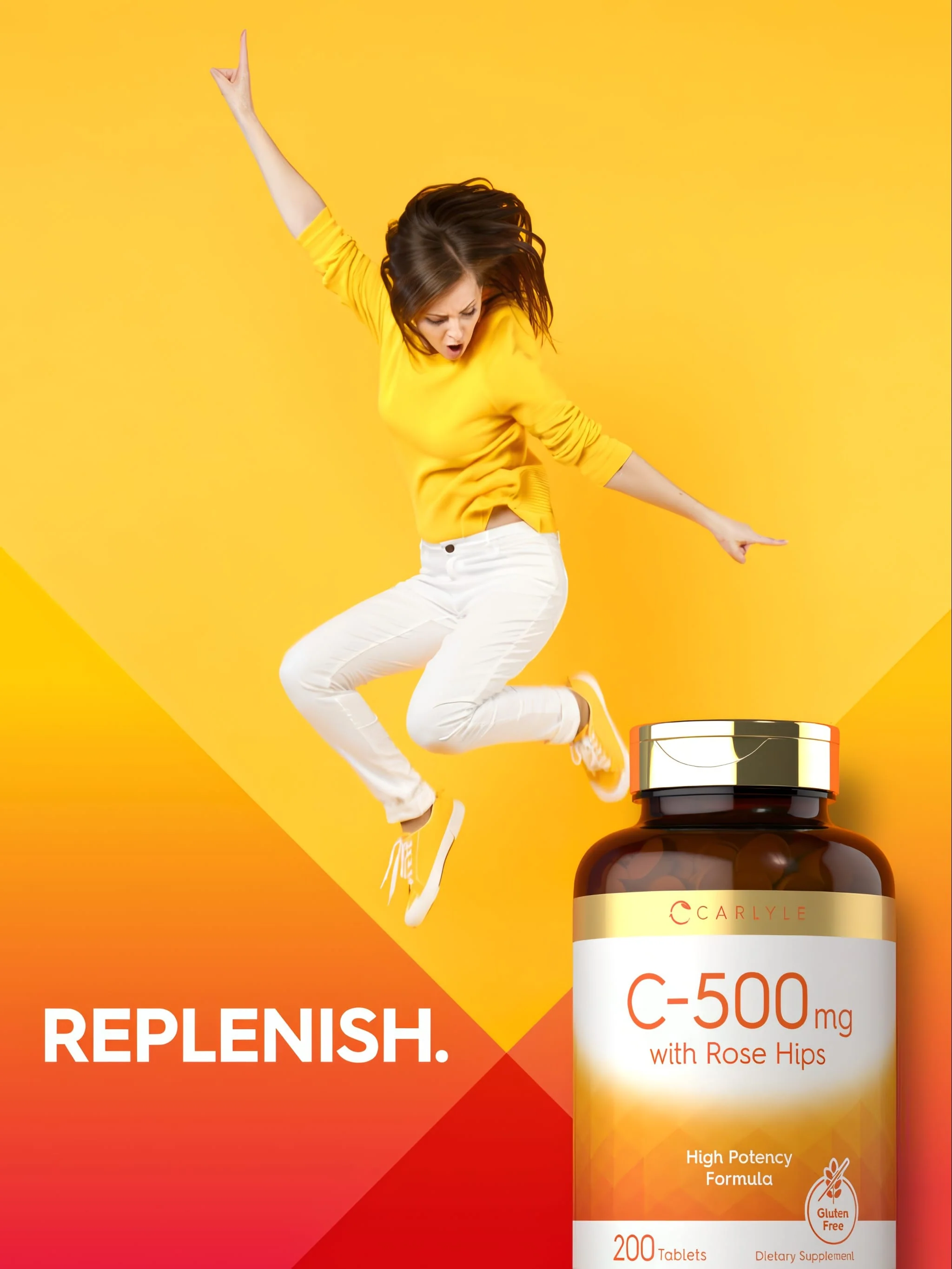 Vitamin C 500mg per serving with Rose Hips | 200 Tablets - Image 6