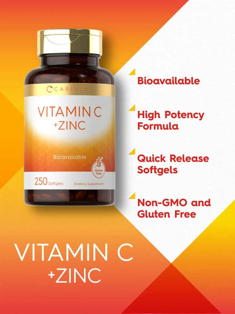 Vitamin C with Zinc | 250 Softgels - Image 3
