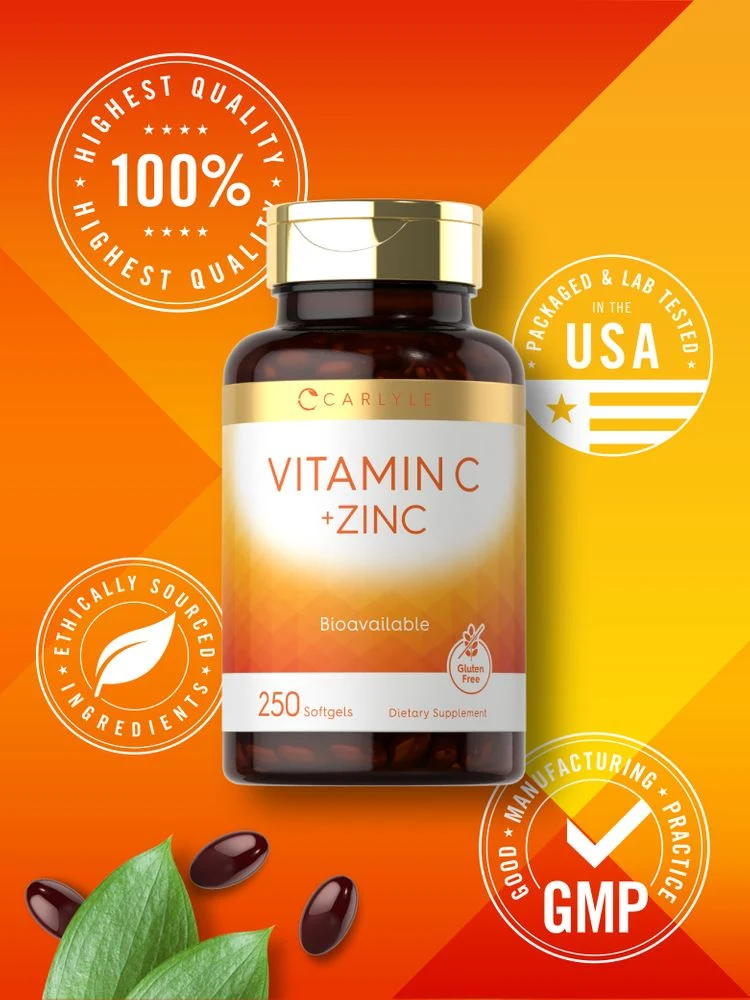 Vitamin C with Zinc | 250 Softgels - Image 5