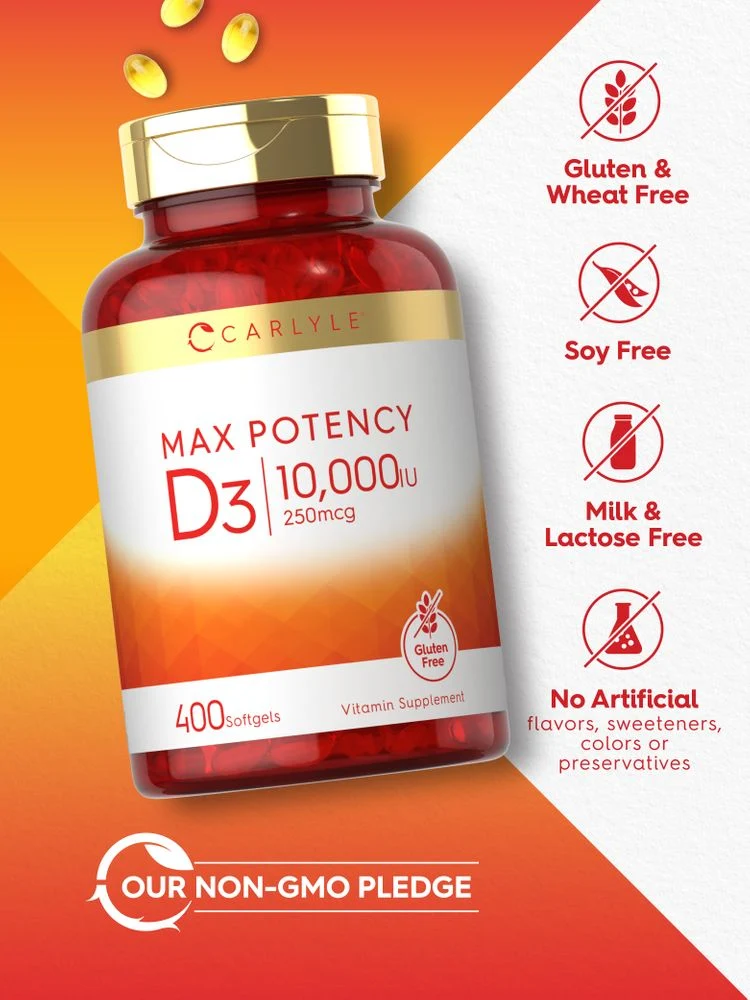 Vitamin D-3 10000IU | 400 Softgels - Image 4