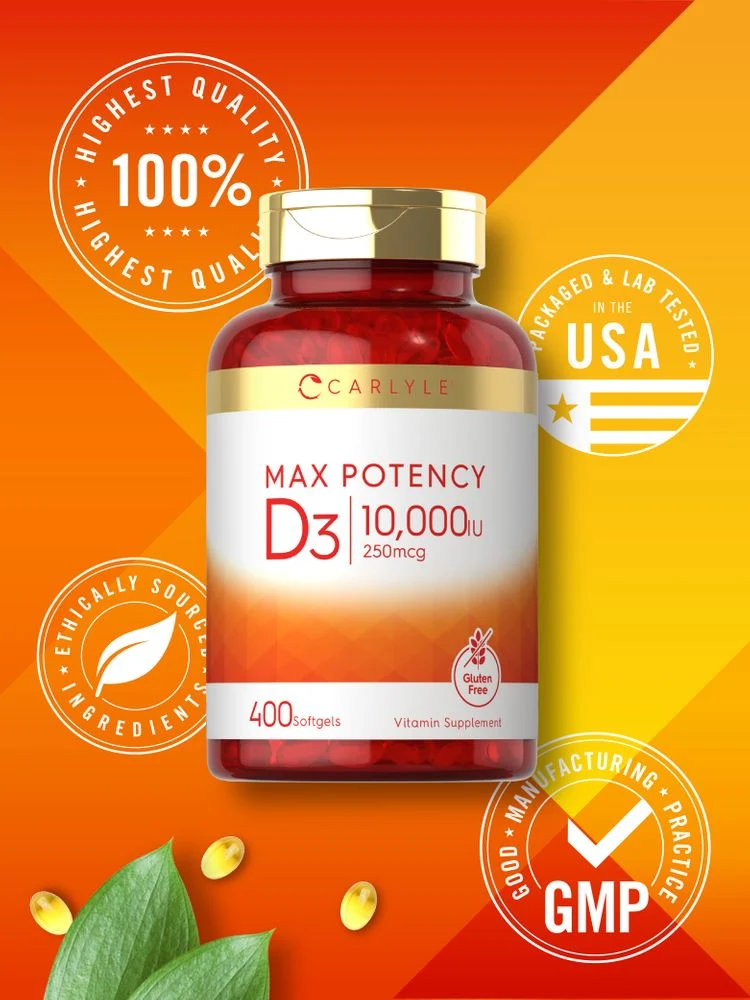 Vitamin D-3 10000IU | 400 Softgels - Image 5