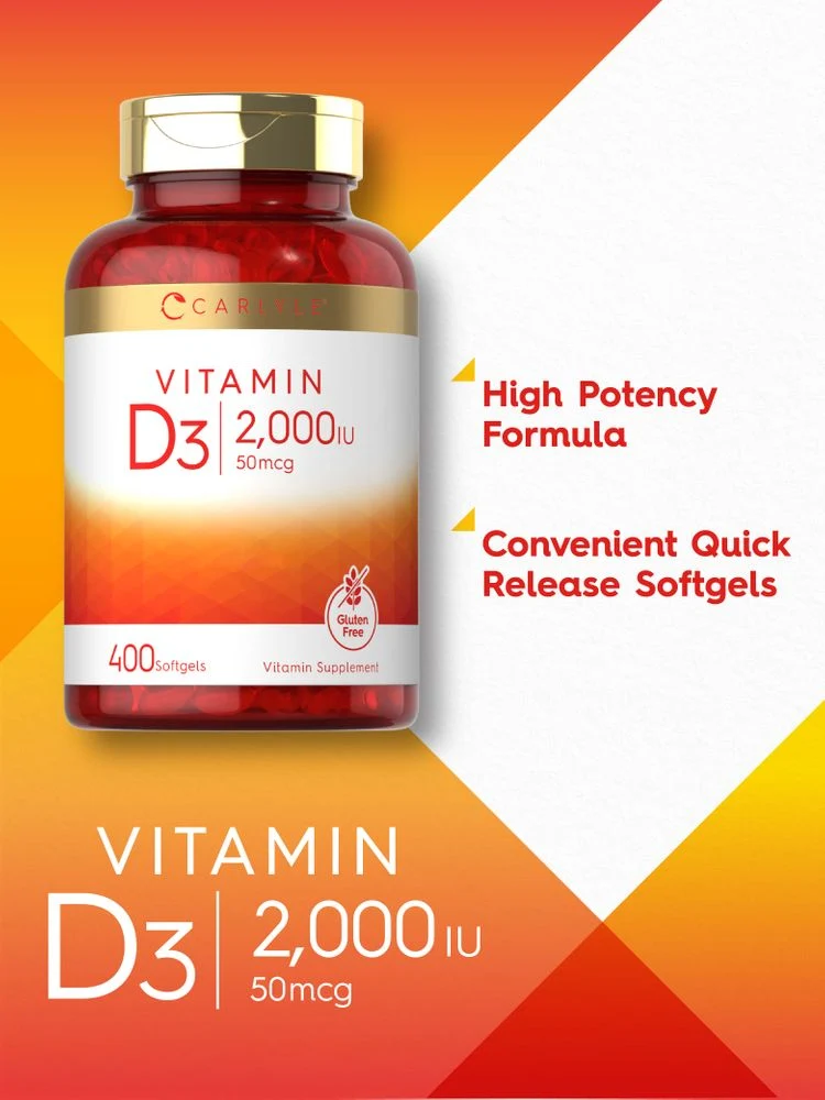Vitamin D-3 2000 IU | 400 Softgels - Image 3