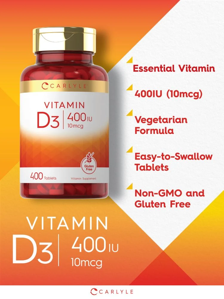 Vitamin D-3 400IU | 400 Tablets - Image 3