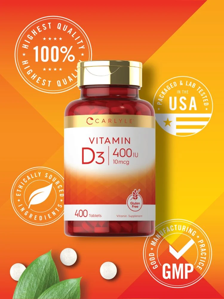 Vitamin D-3 400IU | 400 Tablets - Image 5