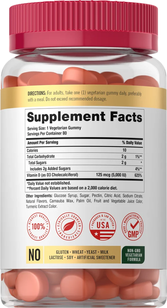 Vitamin D3 Gummies | 5000 IU (125 mcg) - Image 2