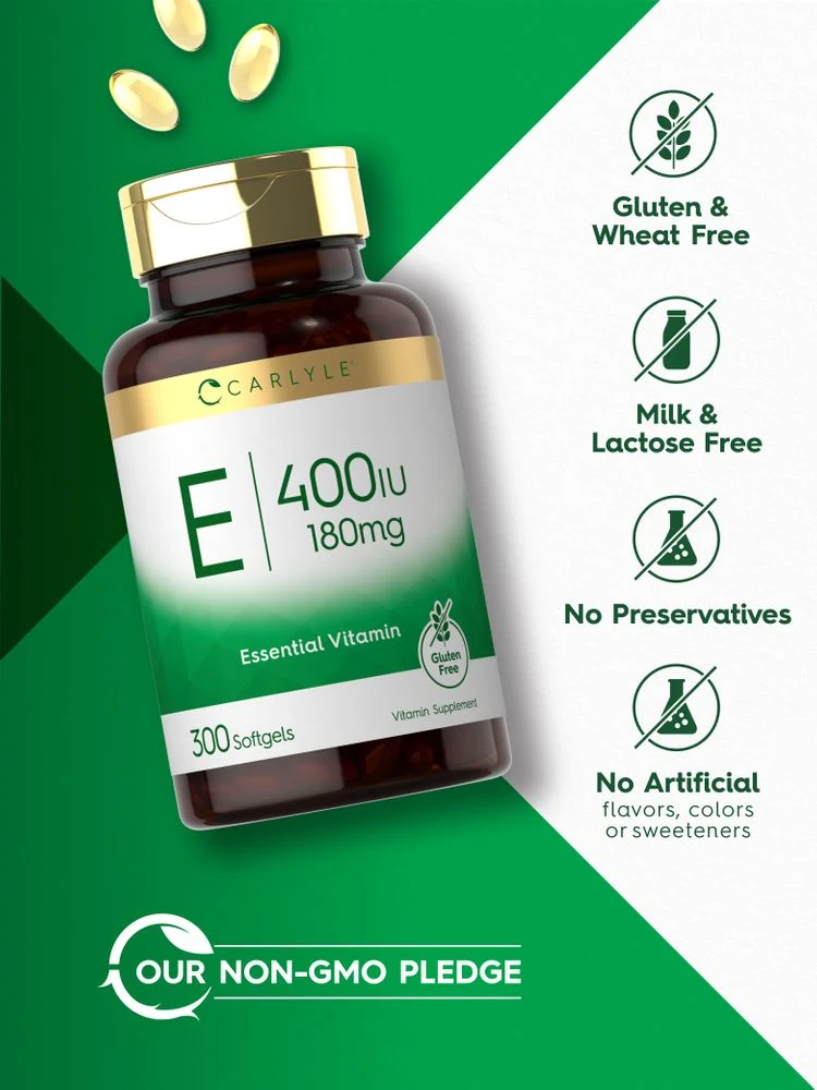Vitamin E 180mg | 300 Softgels - Image 4