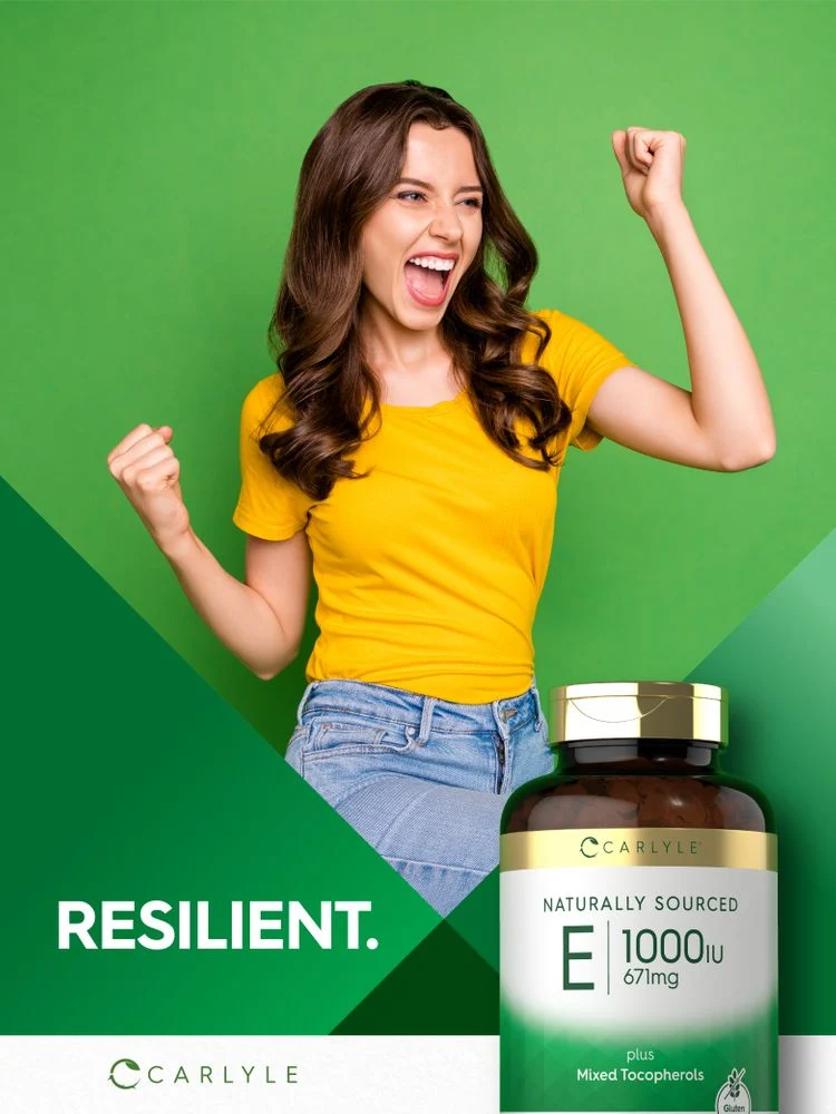 Vitamin E plus Mixed Tocopherols 1000IU | 120 Softgels - Image 7