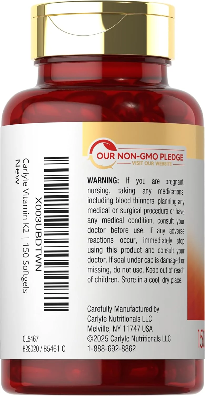 Vitamin K-2 MK-7 100mcg | 150 Softgels - Image 3