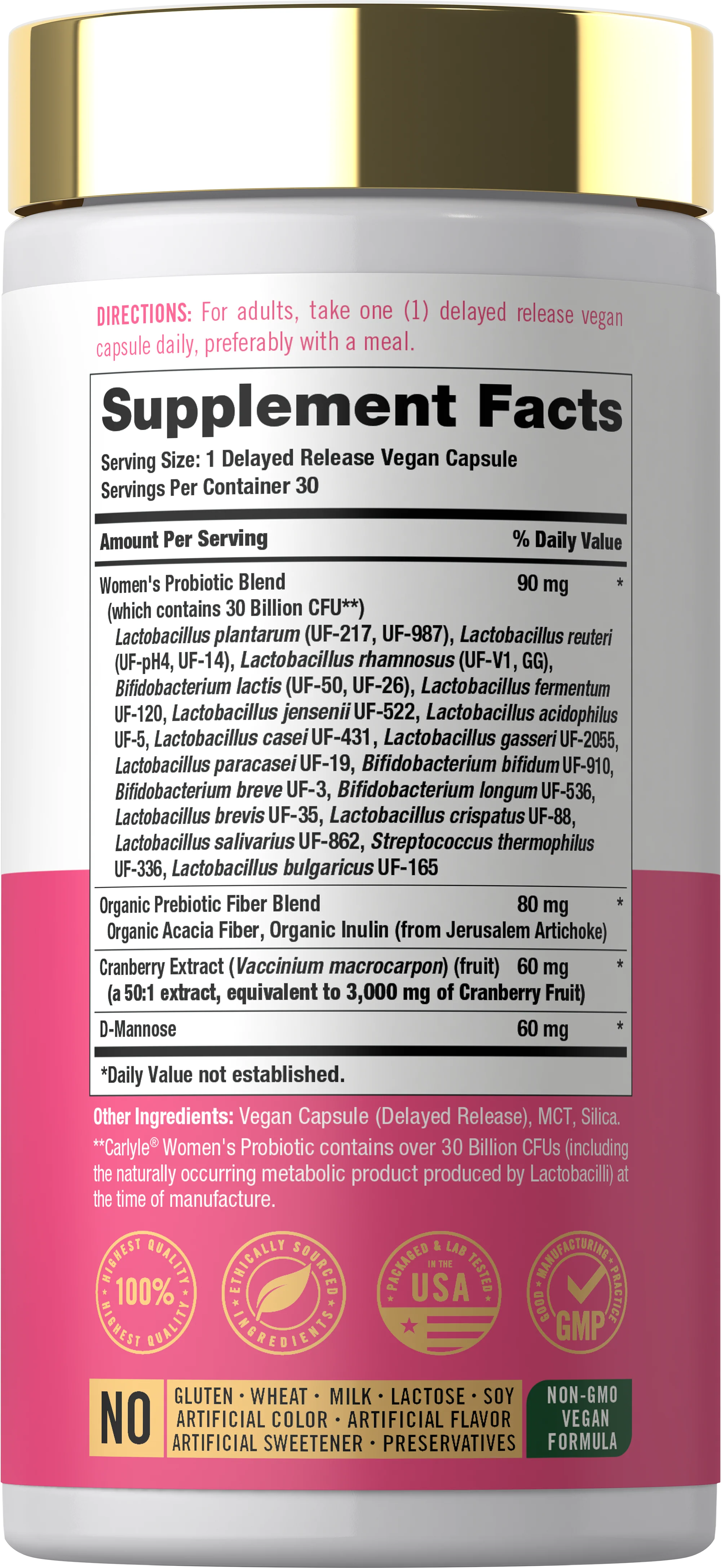 Women's 30 Billion CFU Probiotic | 30 Capsules - Image 2